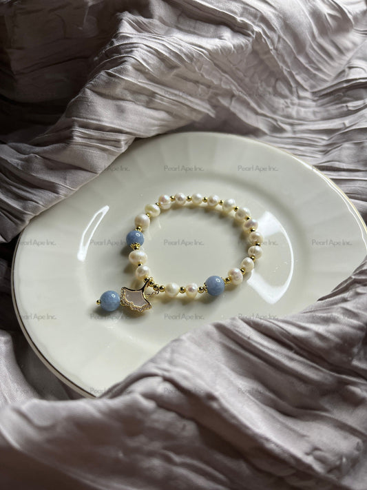 B0006 White Freshwater Pearl Bracelet